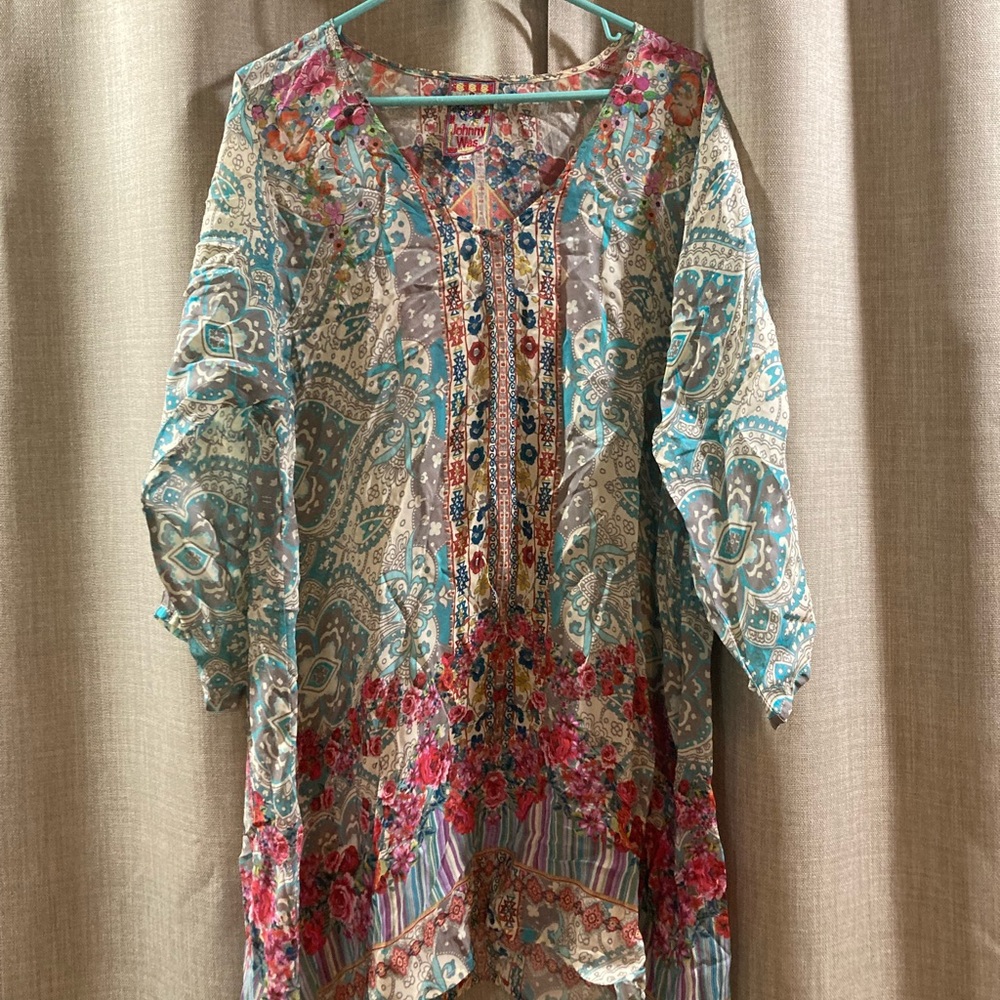 Johnny Was Multicolor Floral Tunic